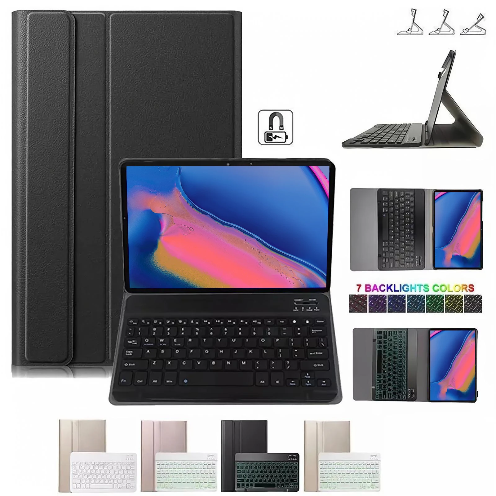 For Samsung Galaxy Tab A 8.0 Inch with S Pen Case, Keyboard Cover for Samsung Galaxy Tab A 8.0 Inch with S Pen 2019 SM-P200 P205