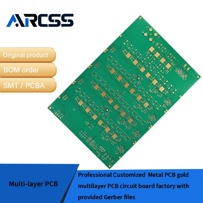 Professional Customized  Metal PCB gold multilayer PCB circuit board factory with provided Gerber files