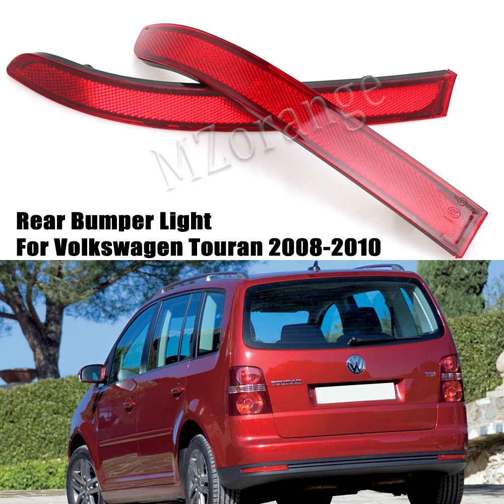 Car Rear Bumper Reflector Light For VW Volkswagen Touran 2008 2009 2010 Brake Lamp Taillight Automotive Assembly Parts Car Light