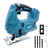 Cordless Jig Saw, Jigsaw Tool with 4 Variable Speed & 4 Blades - LED Light, Variable Speed, 0°-45° Bevel Cutting for Wood