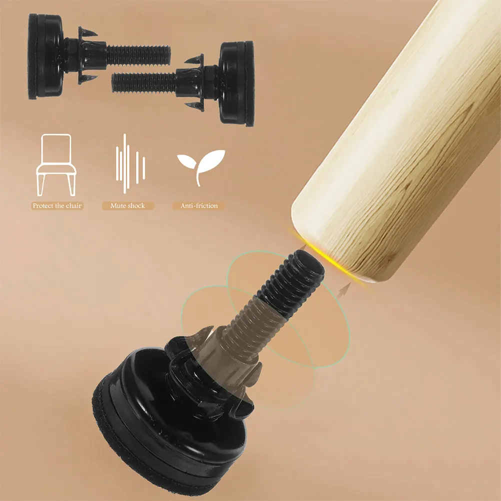 

6 Pcs Adjustable Leveling Feet Furniture Legs 3 8 16 Thread Height Regulator Table Leg Extenders Chair Stabilizers Screw on