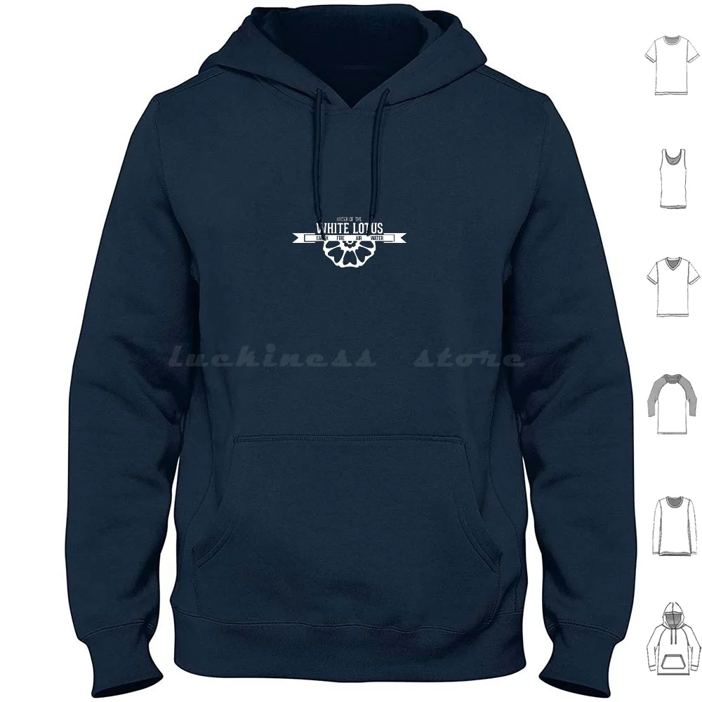 Order Of The White Lotus Hoodies Long Sleeve The Last Airbender Water Tribe Earth Kingdom Air Nomad Raava Gaming Geek