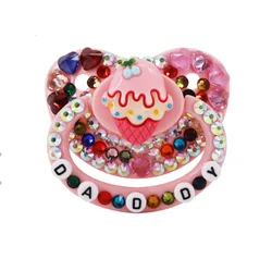 100% Handmake Cute little cow Pattern Adult Size Pacifier Adult Baby Pacifier Silicone Daddy Girl