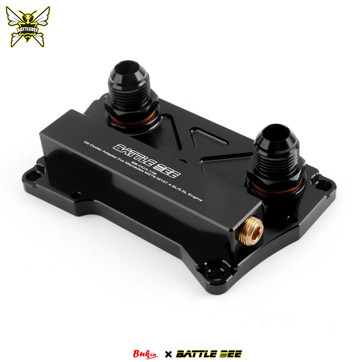 Oil Cooler Adapter Sandwich Plate Radiator Engine -Cooler Adaptor For Mercedes-BENZ M278 M157 4.7/5.5L BB-OCA-138 Aluminum Alloy