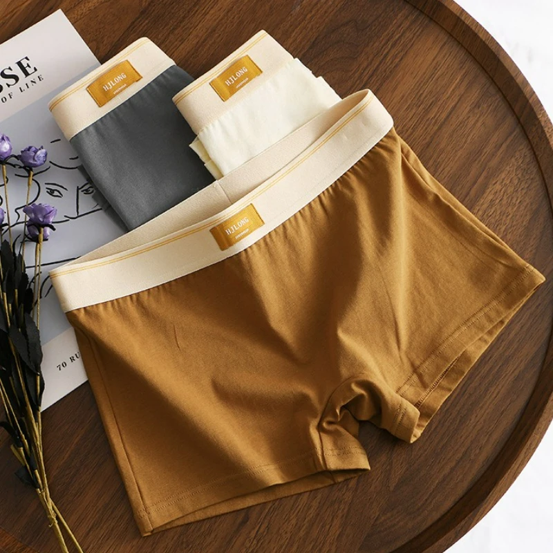 Cotton Women's Briefs Mid-Waist Boxer Briefs Slim Fit Breathable Cute Simple Design Comfortable Women's Boxer Safety Shorts New
