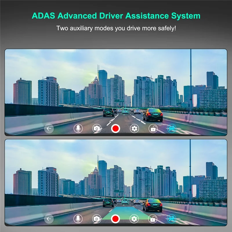 

10.26In 4K DVR Car Monitor Carplay Android Auto Dashboard ADAS Dash Cam Dual Cameras GPS Navigation WIFI FM IPS Screen