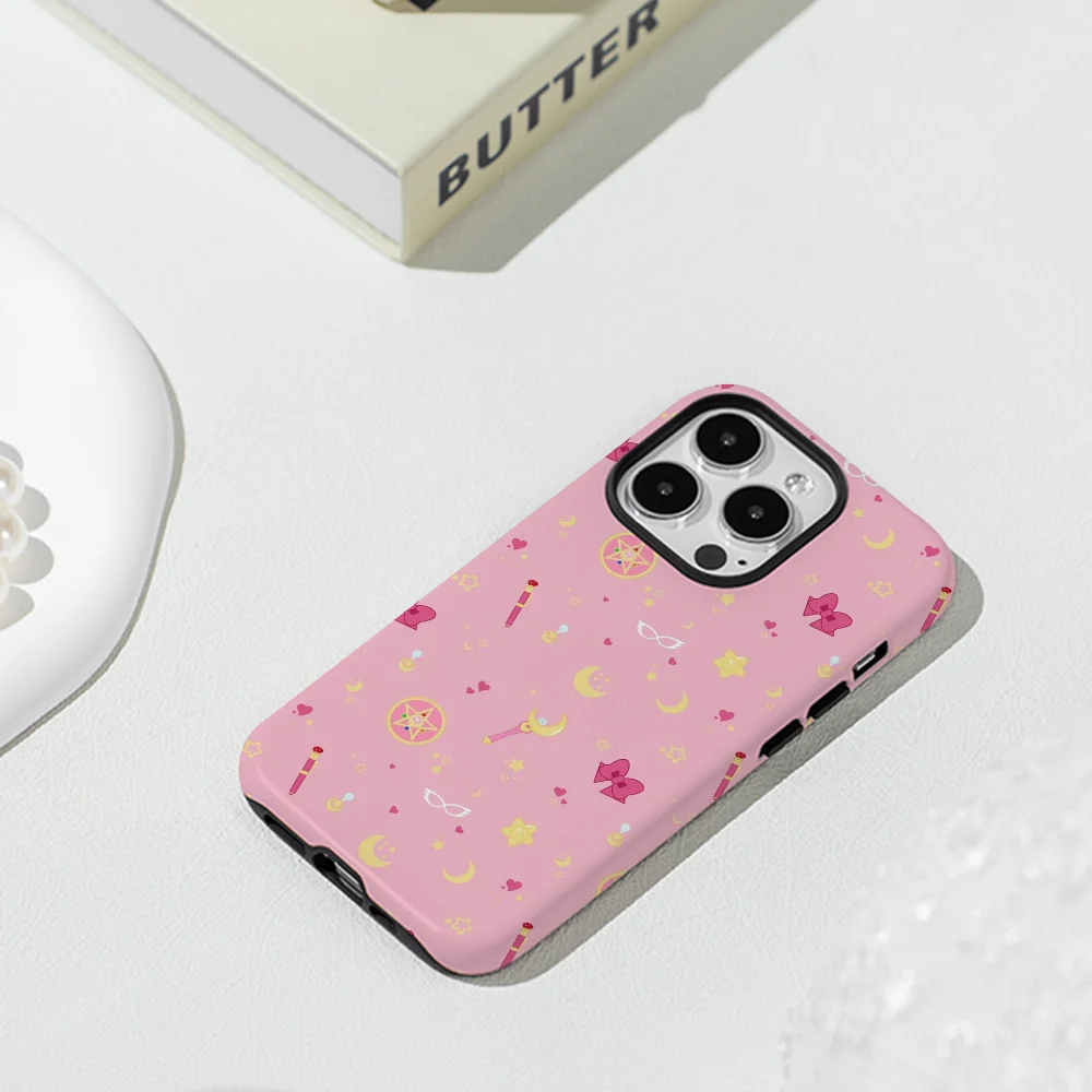 Magical Girl Pattern Phone Case Film Shell For IPhone 16 15 14 13 12 11 Pro Max Plus