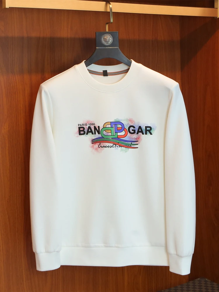 

Мужская толстовка с круглым вырезом в европейском стиле, универсальная, приталенная, с длинным рукавом, больших размеров, с принтом