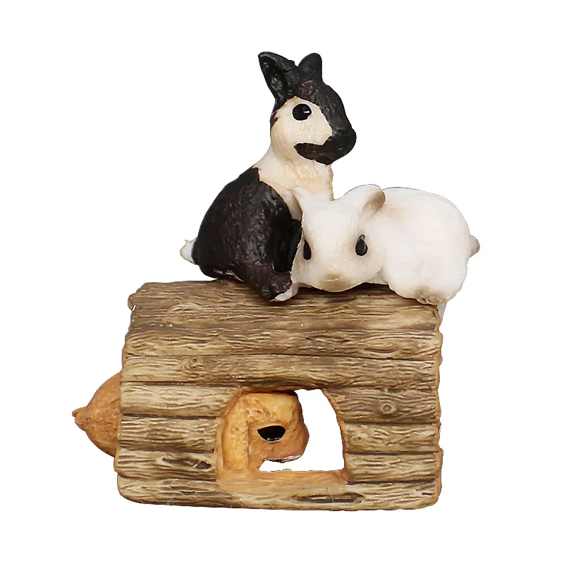 Cognitieve simulatie miniatuur diermodel speels kitten konijntje actiefiguren miniatuur ornament accessoires creatief speelgoed