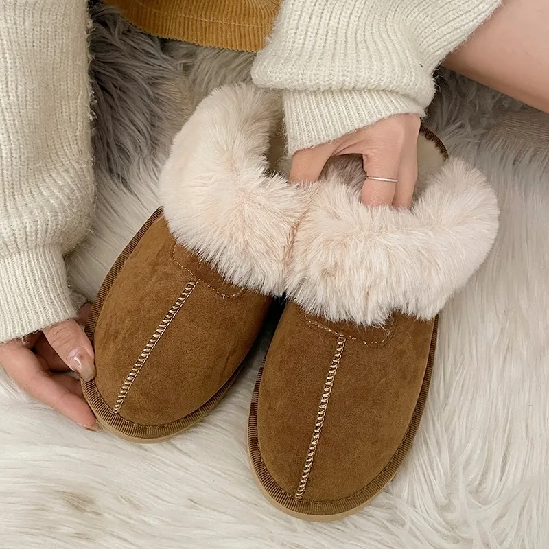 Designer Women's Slippers Winter Plush Warm Shoes Unisex Indoor Outdoor Flip Flops Casual Shoes  Zapatos De Mujer Uggs