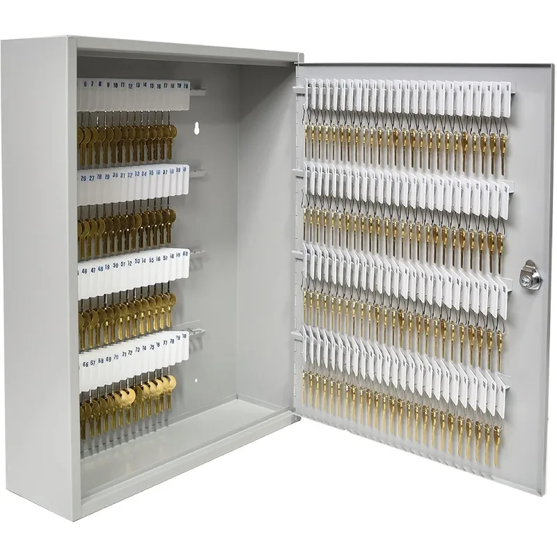 STEELMASTER Key Holder Cabinet Piano Hinged Door | Standard Keyed Lock | Steel Construction | Key Lock Box