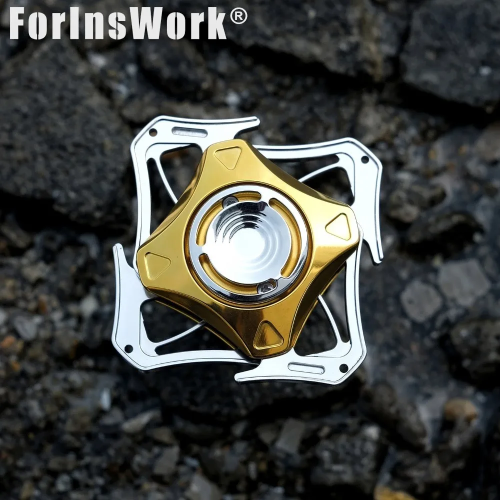 SKER Multi-layer Split Armor Gyro Fingertip Decompression Toy EDC Metal Handheld Gadget Metal Fidget Spinner