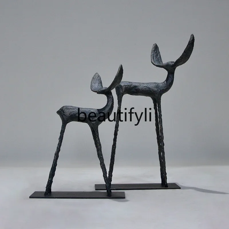 Resin Abstract Sculpture Art Ornament Animal Deer Ornament Modern Simple Home Ornament