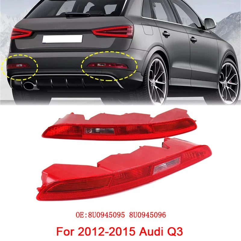 For 2012-2015 Audi Q3 8UD945096 8UD945095 Car Rear Brake Anti-collision Light Tail Warning Stop LED Signal Light
