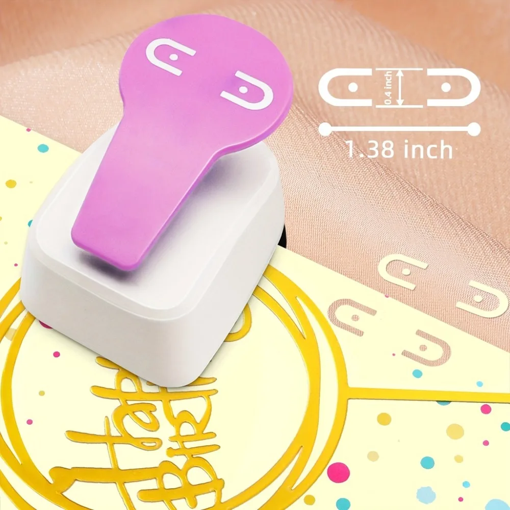 ทนทานต่างหูการ์ด Hole Punch แบบพกพา Punch Perforator สมุดภาพโลหะเจาะ DIY Punching Machine