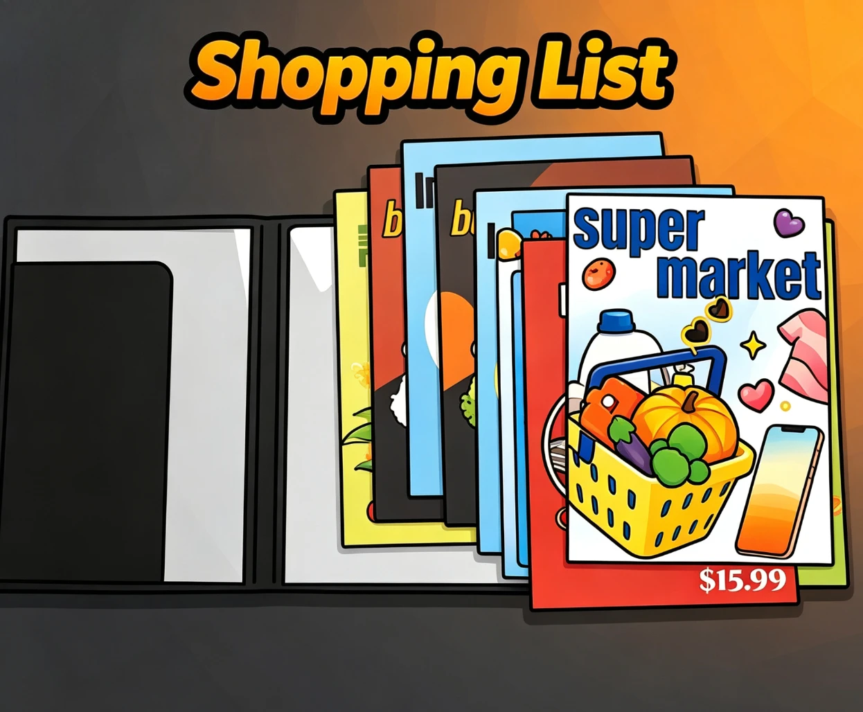 shopping-list-magic-trick-acrylic-magic-menu-production-gimmick-prop-mentalism-illusion-stage-magic-accessory-magician-close-up