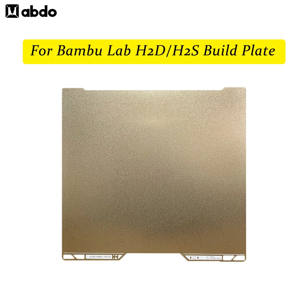 

For Bambu Lab H2D H2S 350×325mm Dual-sided Textured PEI Build Plate Strong adhesion Magnetic Spring Steel Bed for PLA PETG ABS