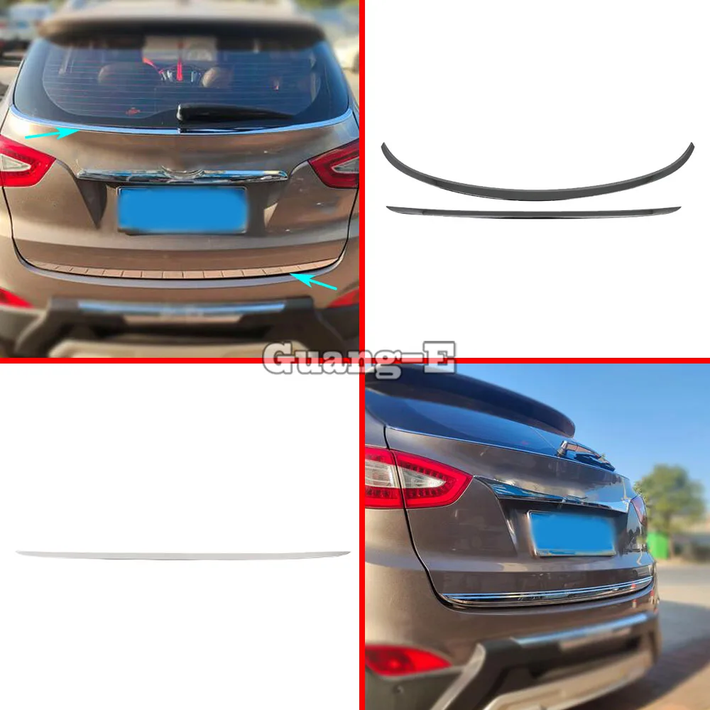 

For Hyundai IX35 2010 2011 2012 2013 2014 2015 2016 2017 Stick Cover ABS Rear Door Tailgate+Window Pillar Frame Plate Trim 2PCs