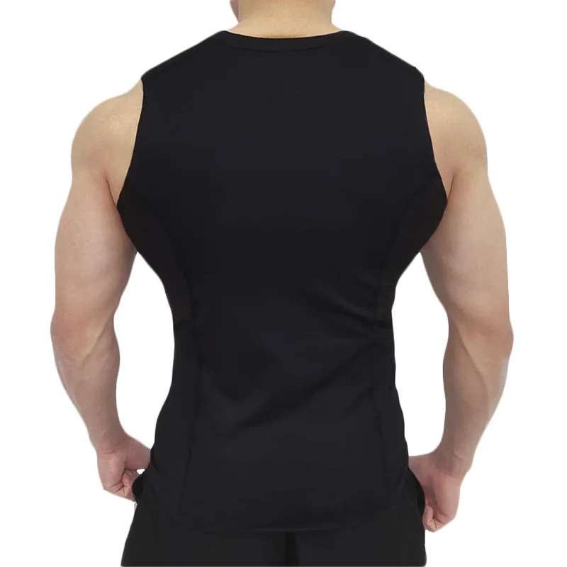 Men\'s Summer Compression Casual Tank Top Gym Fitness Quick Dry Bodybuilding Sleeveless Shirt Workout Clothing Sportswear Vest