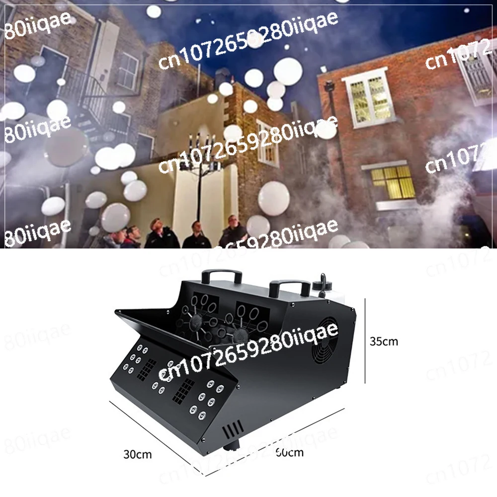 Double Holes Bubble Machine Stage Special Effect Equipment Smoke Fog Machines for DJ Disco Party Wedding Performance LED RGB