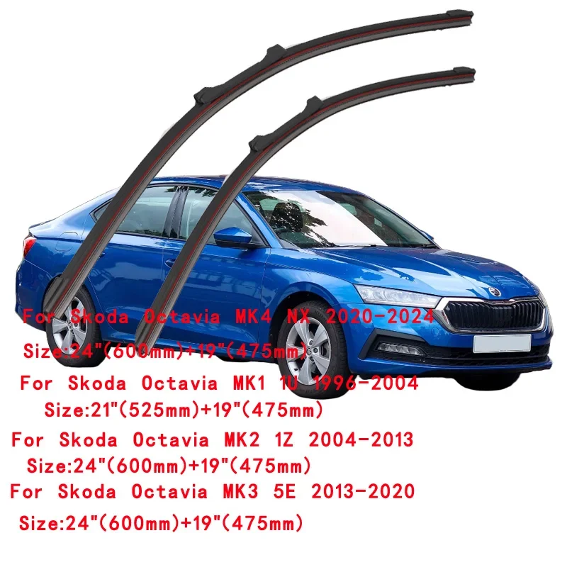 

For Skoda Octavia 1 2 3 4 1U 1Z 5E NX 1996-2004 Car Windshield Wiper Blade Front Windscreen Windshield Washer Accessories Window