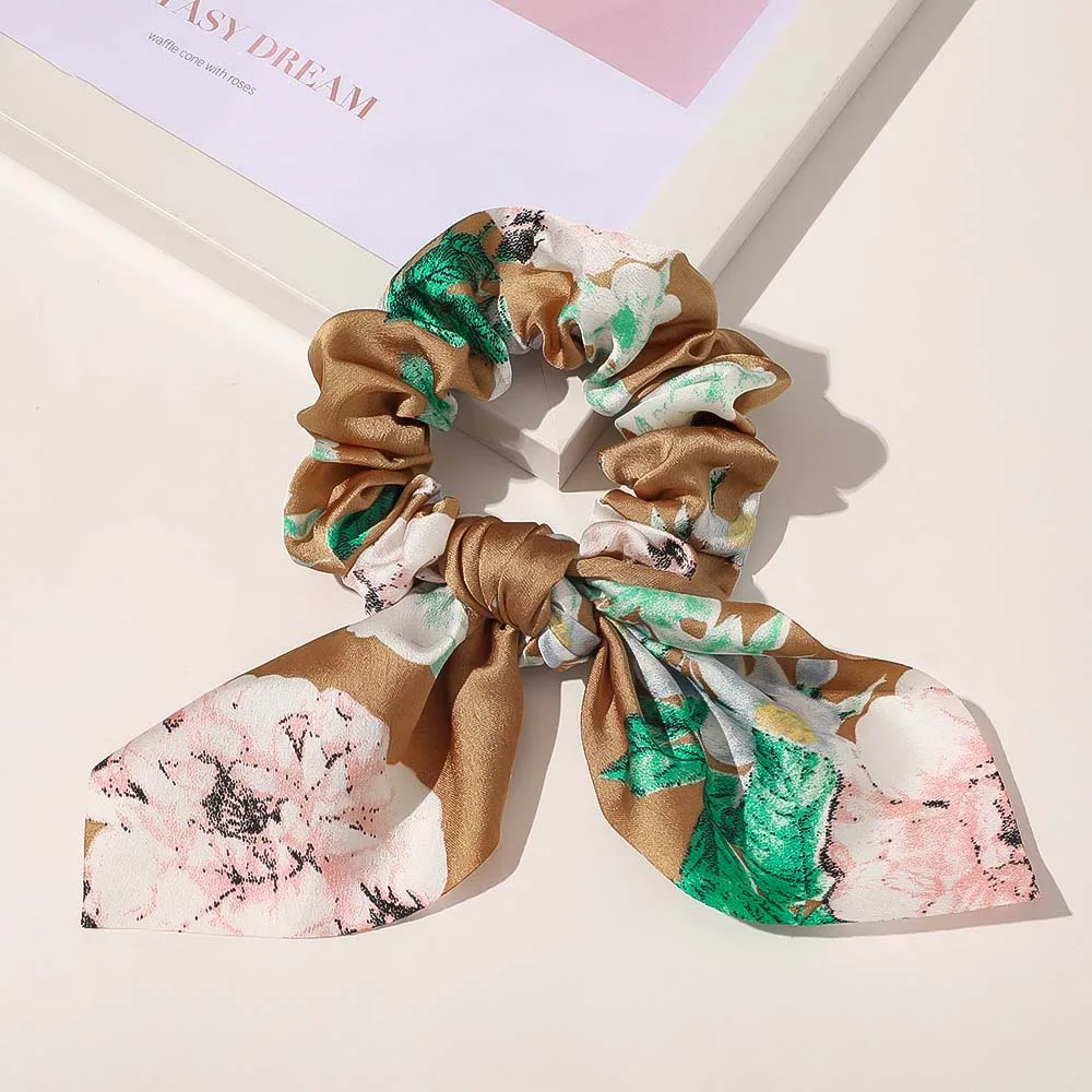 Leopard Bowknot Elastisches Haarband Frauen Einfarbig Scrunchie Mädchen Haargummi Pferdeschwanz Halter Stirnband Haar Seil Haar Zubehör – Detail 15