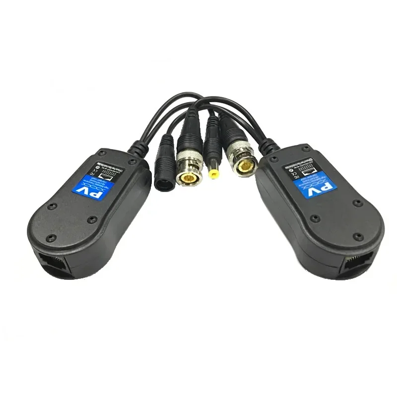 For 2MP 3MP 4MP CCTV Twisted BNC Passive Transceivers Cat5 UTP Video Balun IPC HD CVI/AHD/TVI 200M Range