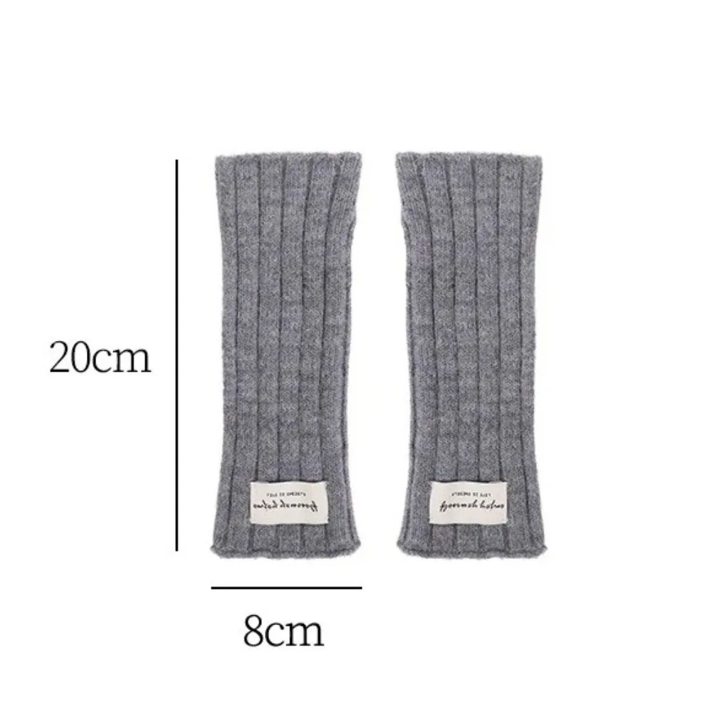 أزياء اللمس قفازات الشتاء طول المعصم الدفء قفازات محبوكة بلون أصابع قفازات الخريف