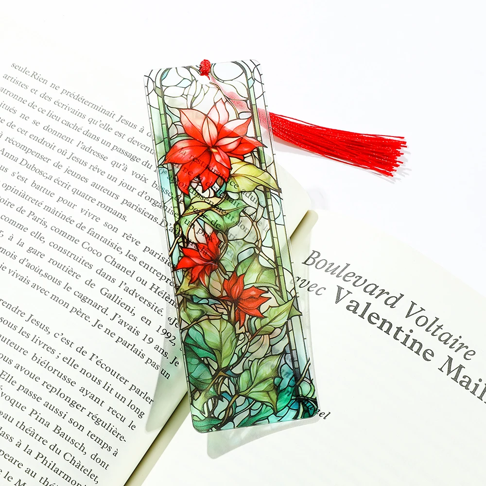 قطعة واحدة من إشارة مرجعية هندسية من الأكريليك الملون الشفاف الصغير لعيد الميلاد، هدية عيد الميلاد للطلاب والمعلمين.