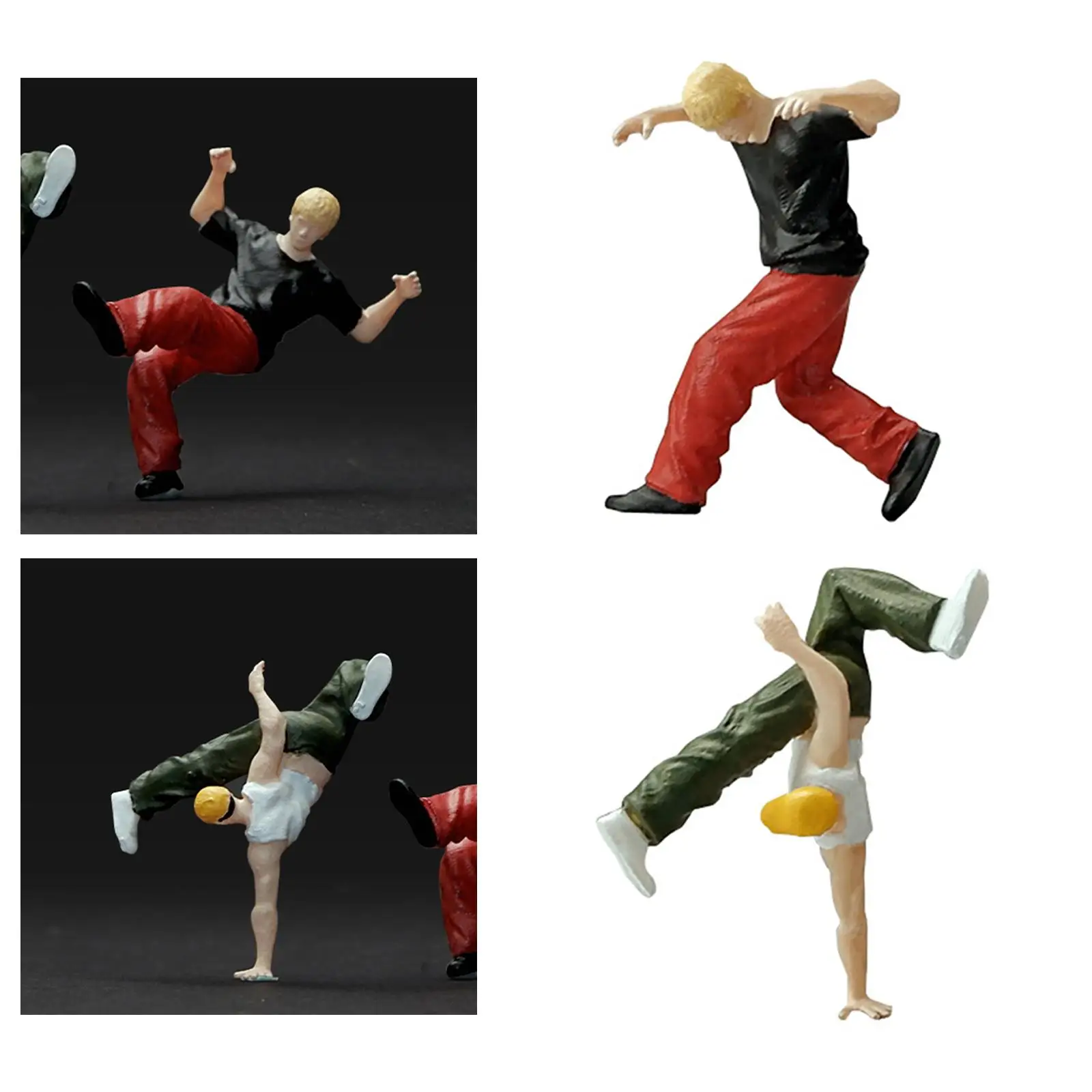 Figurka 1/64 Street Dancer model ręcznie malowany do układu akcesoriów budowlanych