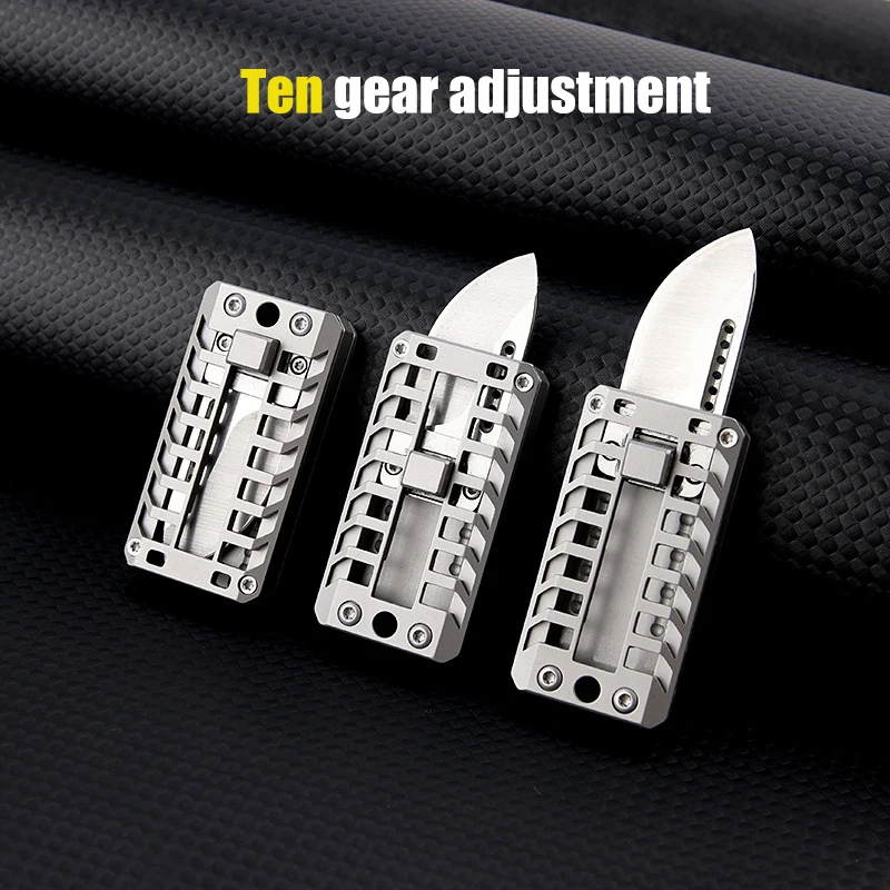 Imagem -03 - Slap-clap Push Card Knife d2 Aço Alta Dureza Afiada Deslizante Faca Mecânica Ferramenta de Descompressão Chaveiro Portátil Moeda Novo