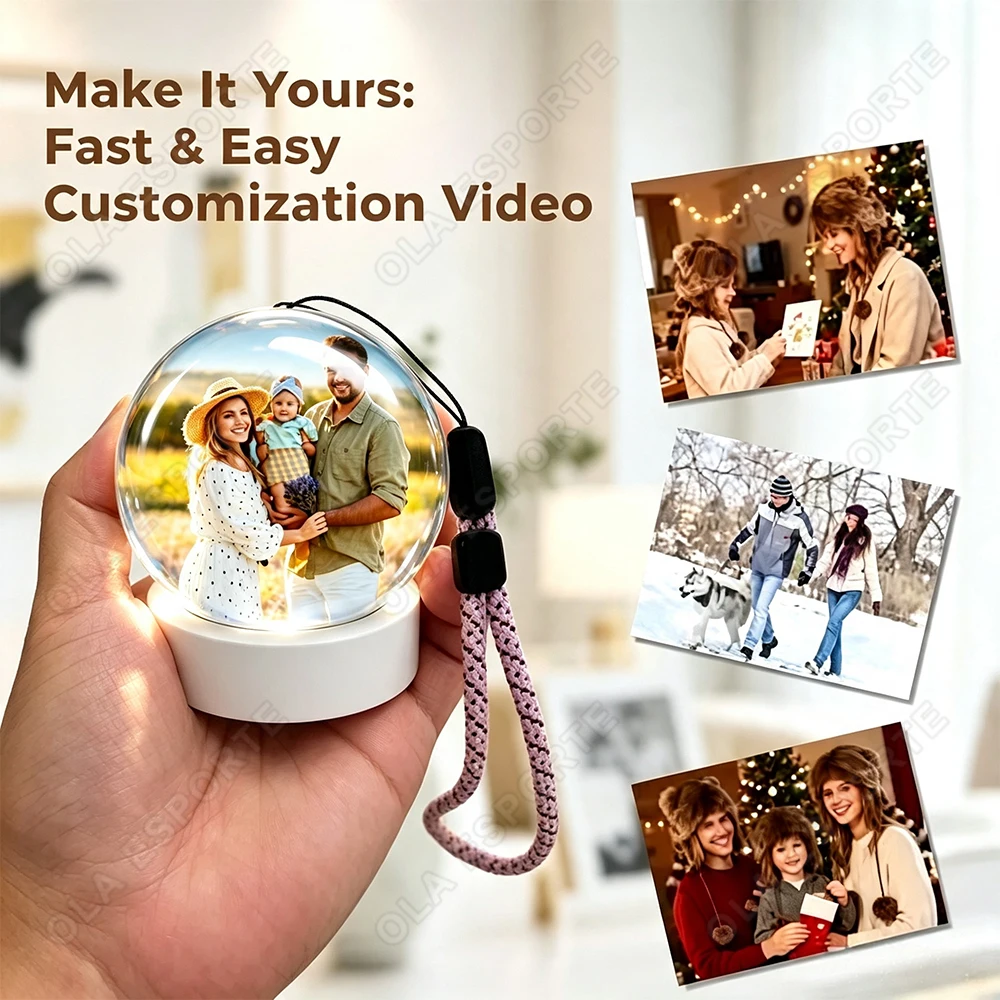 Video Crystal Ball Memory Sphere Art Glass Lamp 1.65