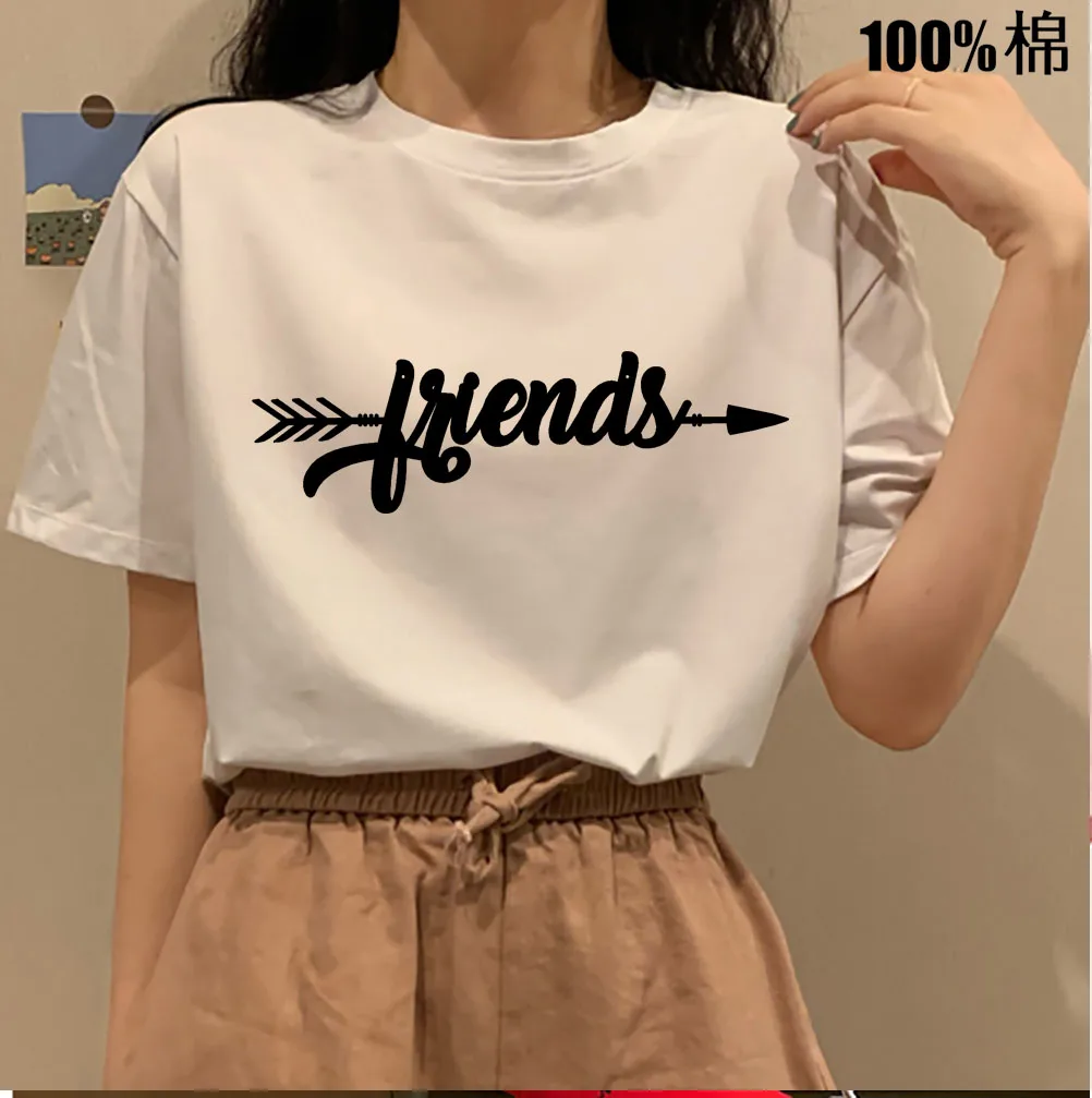 Best Friends Arrow Print Friends' Matching T Shirt Aesthetic BFF Graphic Tees Women Best Sister Summer Short Sleeve Tops