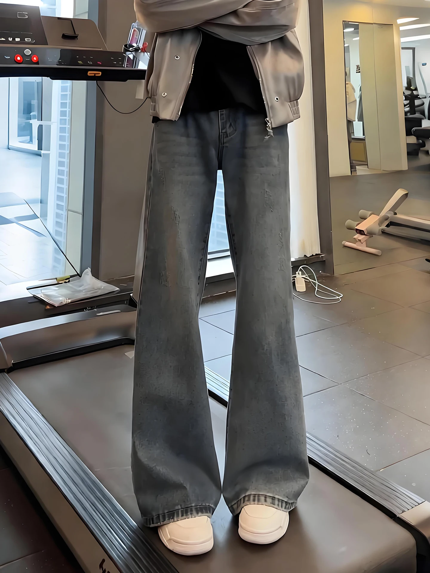 

Retro Blue Bell Bot Denim Jeans Men's Spring Autumn American Sle Straight Leg Jeans Youth Wear Casual Comfortable