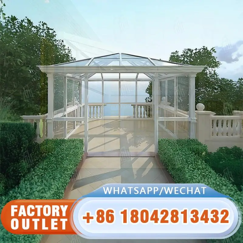 

Luxury Tempered Insulated Aluminium Outdoor Glass Room for Patio Backyard Terrace SunRoom