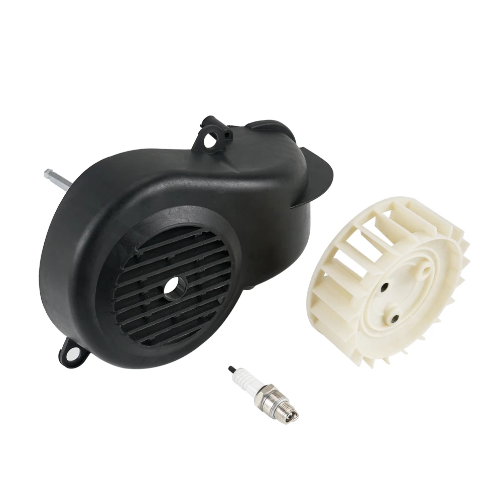 

ATV Air Shroud Cooling Fan Assembly with Spark plug for Yamaha Jog90 90cc for Polaris Scrambler 90 Sportsman 90 Predator 90