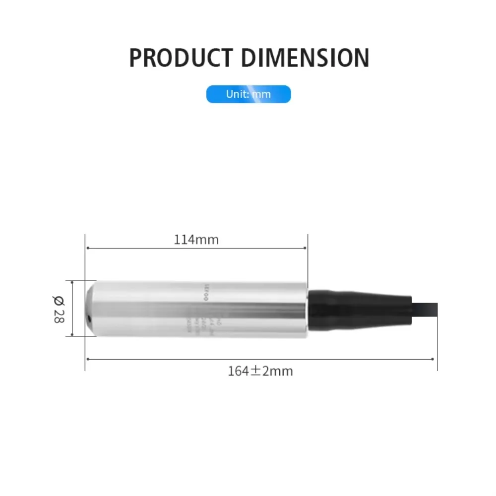 Current or voltage or RS485 output submersible water level pressure sensor tank water level indicator sensor