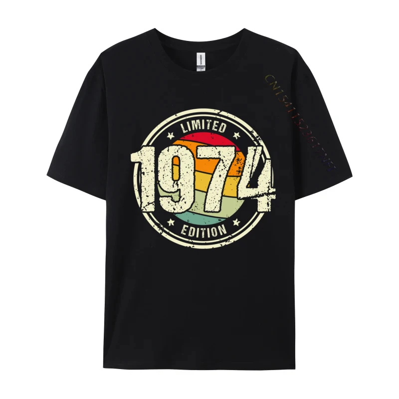 Retro 50 Year Old Vintage 1974 Limited Edition 50th Birthday Tops T Shirt Men Top T-Shirts Printed On Tops Tees High Quality