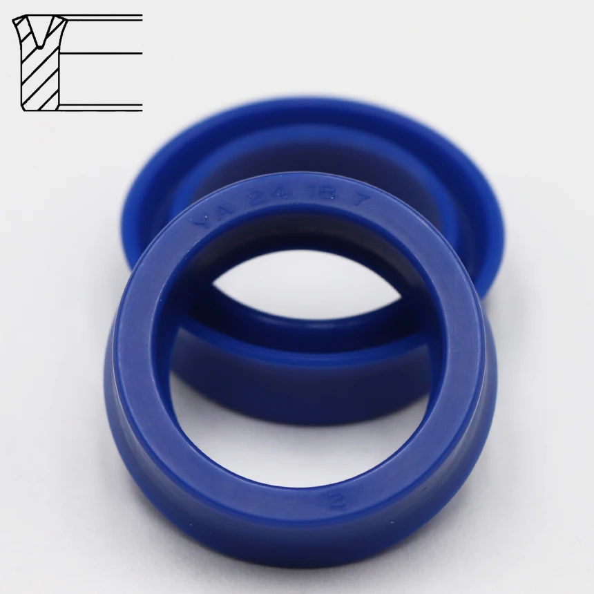 YA 6-208mm ID 12-200mm OD Blue PU Piston Shaft Rod Gasket Sealing Ring U/Y Grooved Two Lips Hydraulic Cylinder Oil Seal