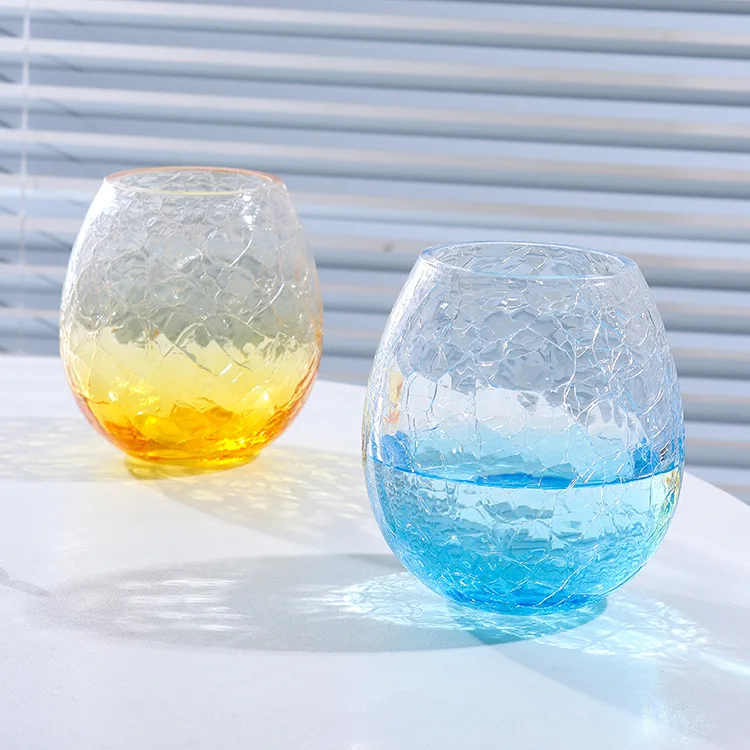 Japanese ice crack Yachiyo creative hammer glass household crystal glass drinking cup