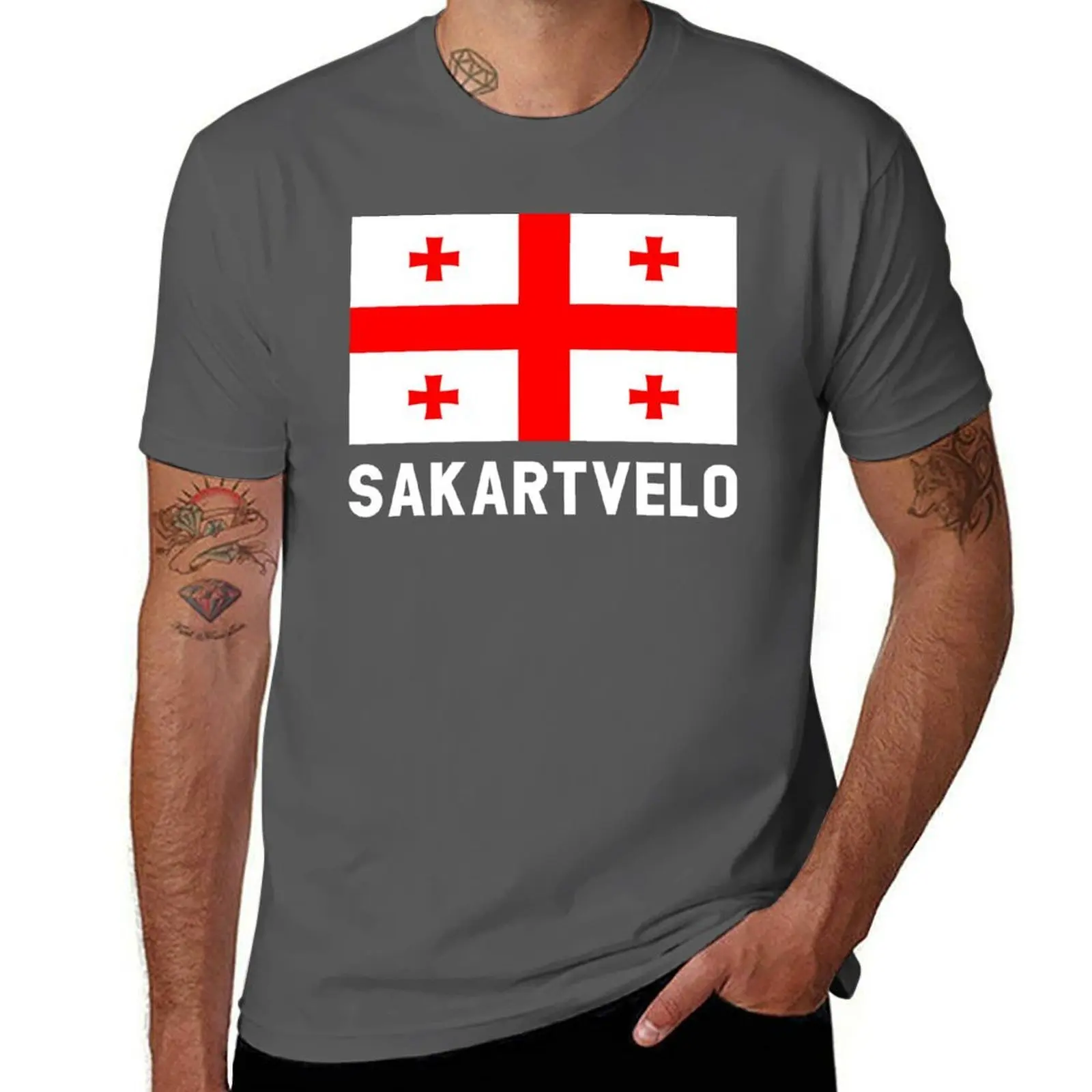 

Georgia Flag Georgian Sakartvelo Flag T-Shirt graphic t shirts for man funny t shirts dark humor T-Shirt