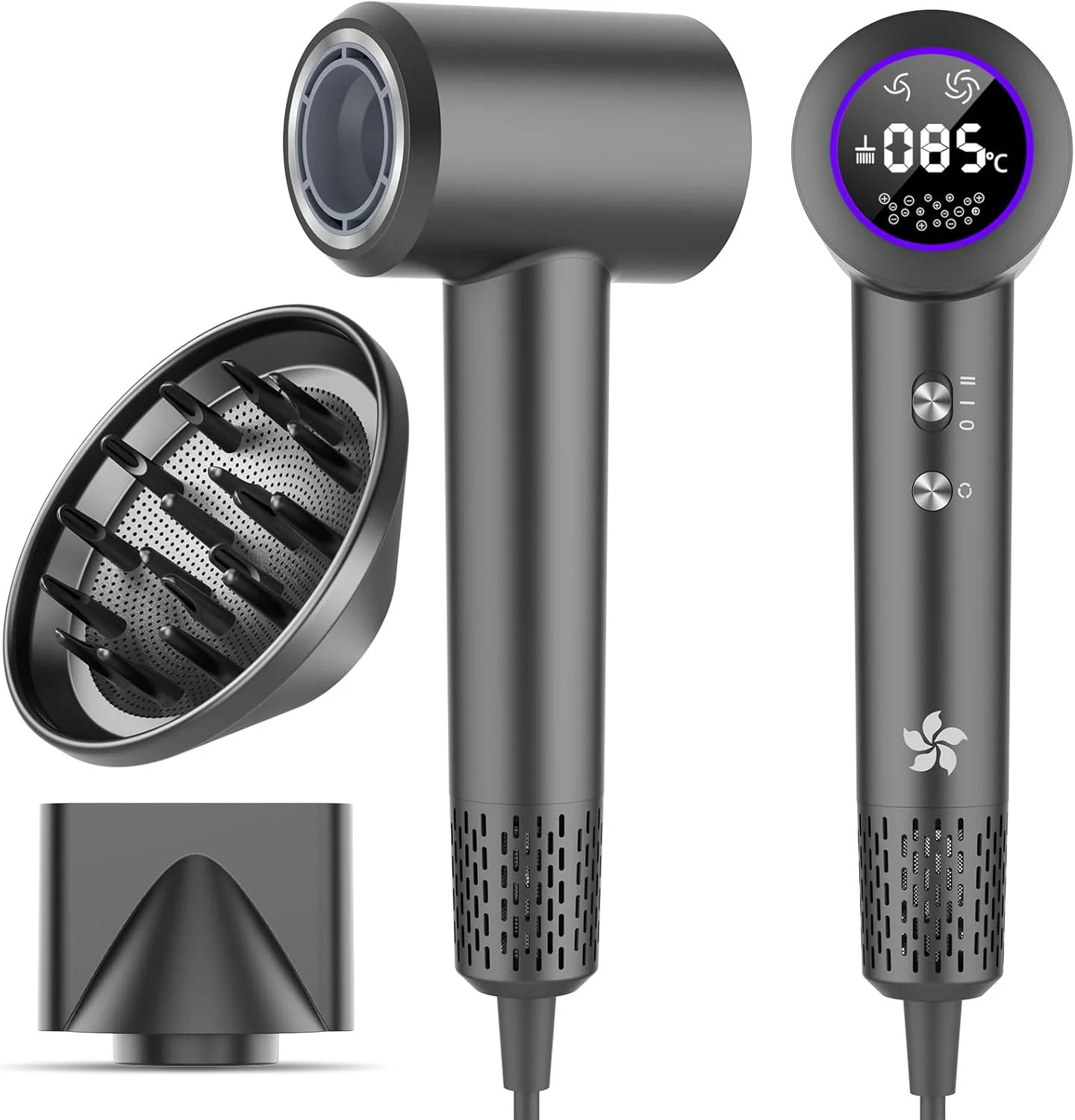 Professional 1500 W Ionic Hair Dryer Salon Hair Styler with 400 Million Negative Ions and 110,000 RPM for Quick Drying