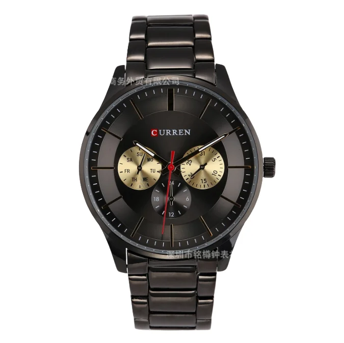 Men's Watch Business Leisure Watch Fashion Three Eye Six Pin Quartz Watch Multi Functional Simple Waterproof Leisure Men's Watch