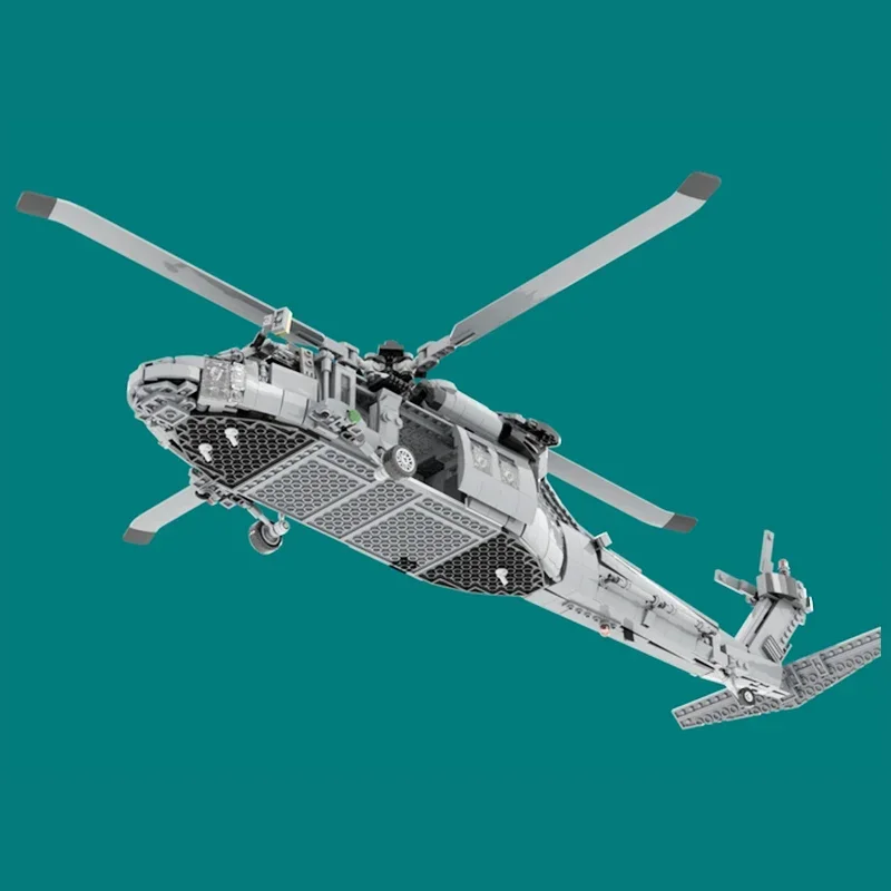 Moc cegły budowlane broń wojskowy Model armii amerykańskiej UH-60L technologia myśliwca klocki modułowe prezent zabawki świąteczne zestawy DIY montaż