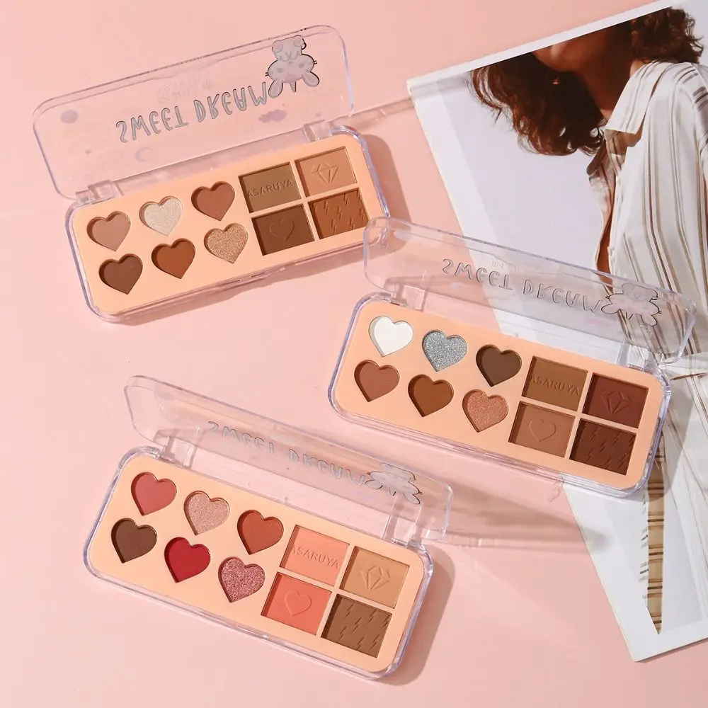 

Fashion Portable Folding Eyeshadow Waterproof Long-Lasting Beauty Makeup Kit Mini Shiny Eyeshadow Powder Women