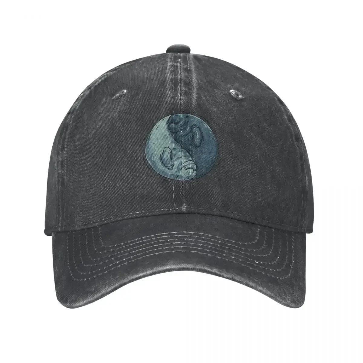 Manatee Yin and Yang Dugong Manatee County Cowboy Hat Hat Luxury Brand Sun Cap Men's Luxury Women's