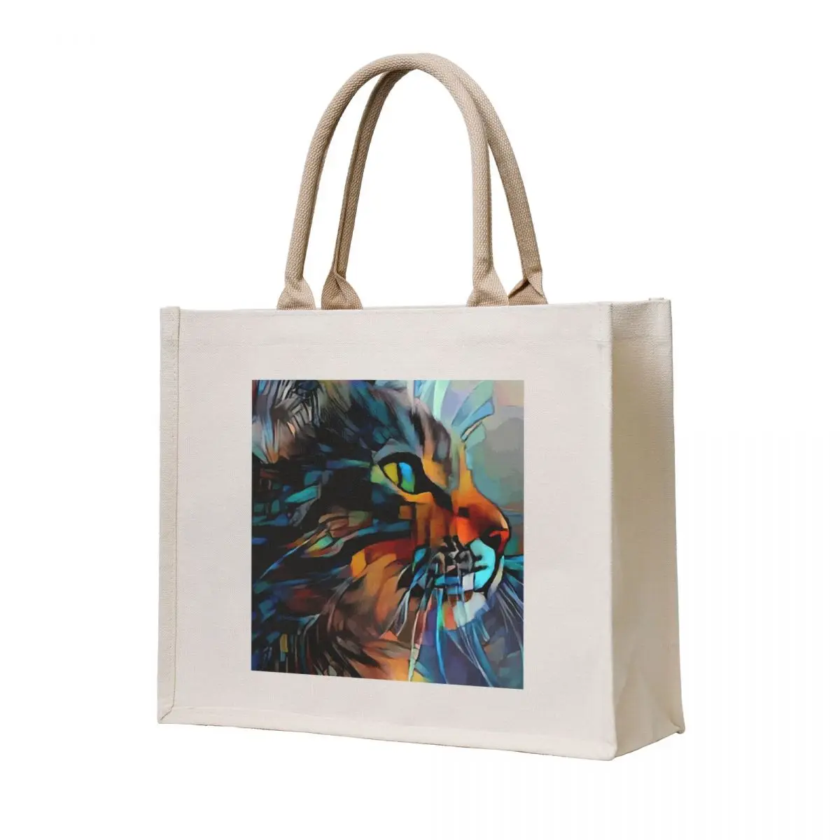 

Zorba cat, cat, chat - Léa Roche paintings Tote Bag canvas tote bags bag luxury women cute pouch bag