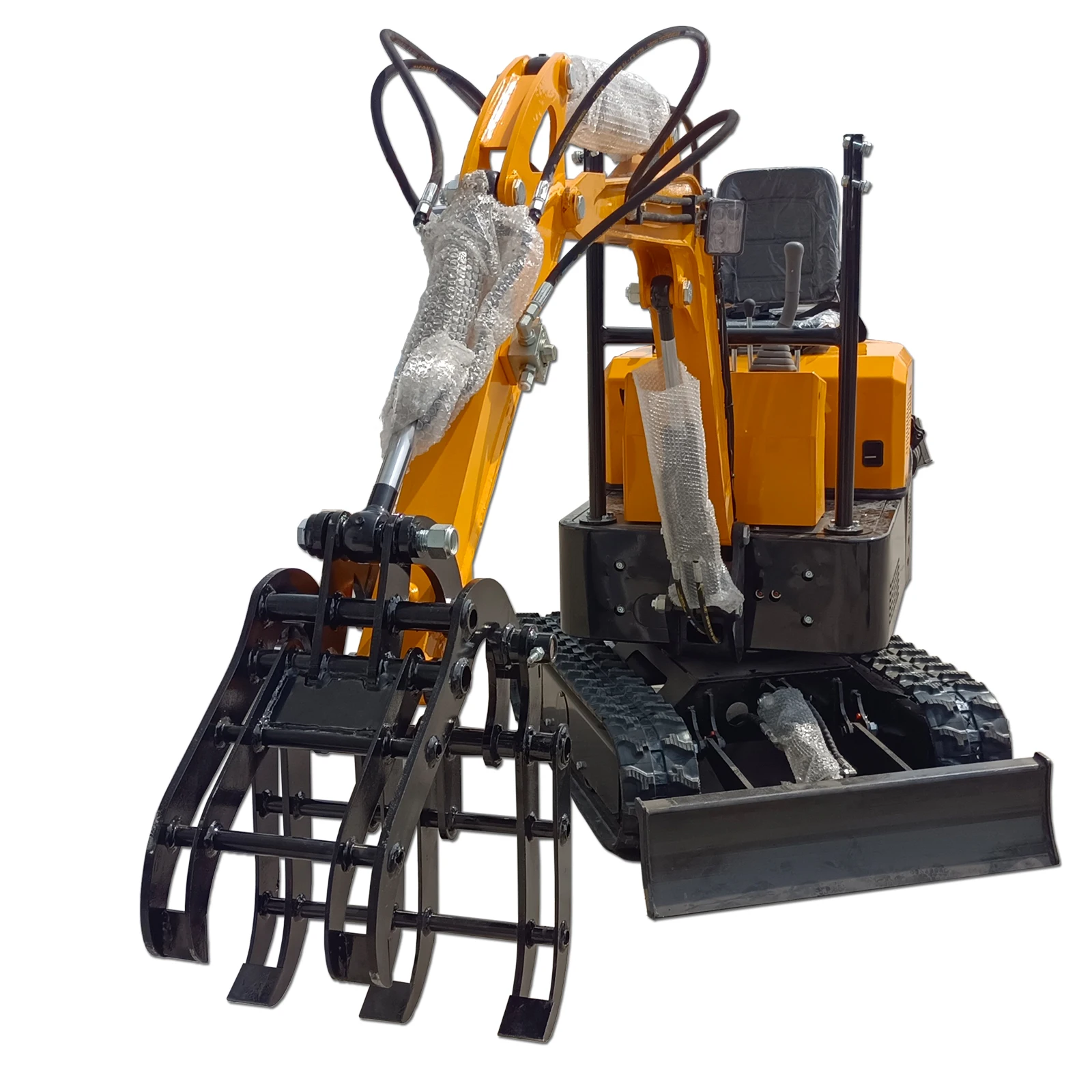 Grabber Grapple Anexo para Mini Escavadeira, Pequeno Escavador, Transporte de Estoque Europeu, 1 ton-1,5 toneladas