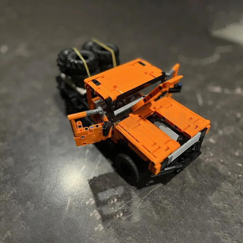 941 pièces de véhicule de construction tout-terrain robuste, camionnette MOC, blocs de construction modulaires personnalisables, jouet simple à monter soi-même, cadeau de festival