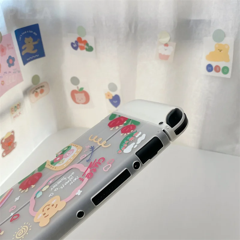 Cute Flower Cartoon Game Console Case for Nintendo Switch OLED NS NX Clear Soft Silicone Protector Cover Switch Accessories